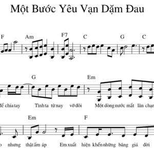 Bản nhạc 1 Bước Yêu Vạn Dặm Đau Piano