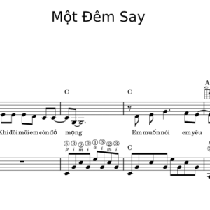 Bản nhạc - 1 Đêm Say - Piano