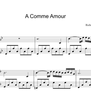 Bản nhạc - A Comme Amour - Piano