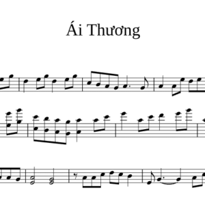 Bản nhạc - Ái Thương - Piano