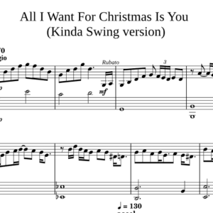 Bản nhạc - All For Christmas Is You - Piano