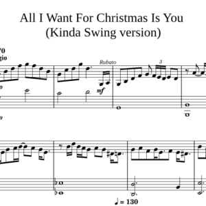 Bản nhạc - All I Want For Christmas - Piano