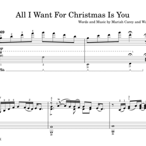 Bản nhạc - All I Want For Christmas Is You Lyrics - Piano