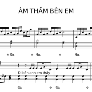 Bản nhạc -Âm Thầm Bên Em Hợp Âm - Piano