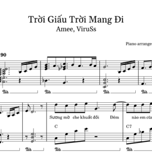 Bản nhạc - Amee Trời Giấu Trời Mang Đi Lyrics - Piano