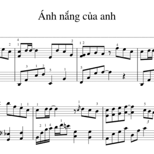 Bản nhạc - Ánh Nắng Của Anh Hợp Âm - Piano