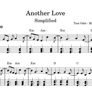 Bản nhạc - Another Love Lyrics - Piano
