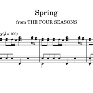 Bản nhạc - Antonio Vivaldi - Piano