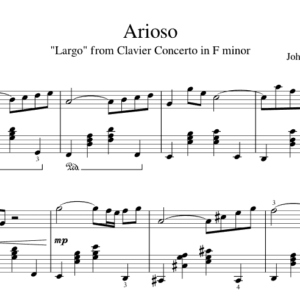 Bản Nhạc - Arioso - Piano