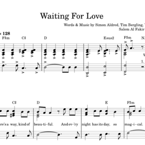 Bản Nhạc - Avicii Waiting For Love - Piano