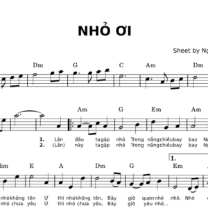 Bản Nhạc -Bai Hat Nhỏ Oi - Piano