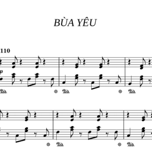 Bản Nhạc - Bùa Yêu Lyrics - Piano