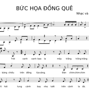 Bản Nhạc - Bức Họa Đồng Quê - Piano