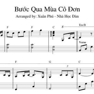 Bản Nhạc - Bước Qua Mùa Cô Đơn - Piano