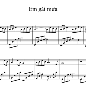 Bản Nhạc - Cảm Âm Em Gái Mưa - Piano
