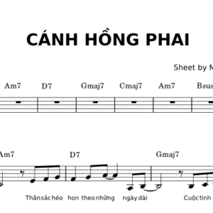 Bản Nhạc - Cánh Hồng Phai - Piano