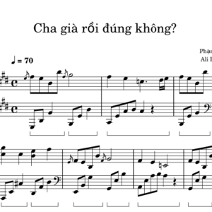 Bản Nhạc - Cha Già Rồi Đúng Không Hợp Âm - Piano