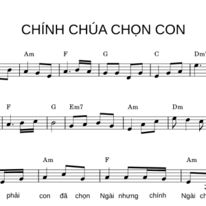 Bản Nhạc - Chính Chúa Chọn Con Pdf - Piano