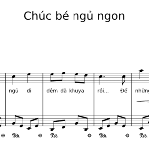Bản Nhạc - Chúc Bé Ngủ Ngon Hợp Âm - Piano