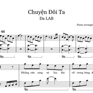Bản Nhạc - Chuyện Đôi Ta - Piano
