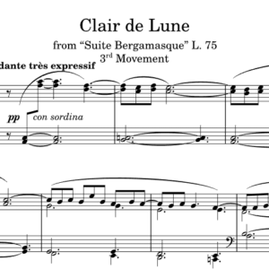 Bản Nhạc - Clair De Lune - Piano