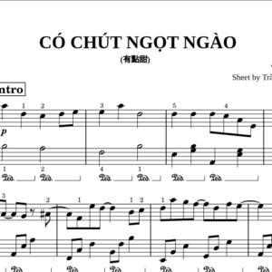 Bản Nhạc - Có Chút Ngọt Ngào - Piano