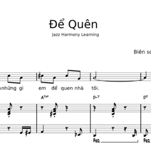 Bản Nhạc - Để Quên - Piano