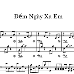 Bản Nhạc - Đếm Ngày Xa Em Lyric - Piano