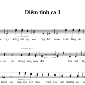 Bản Nhạc - Diễm Tình Ca 3 Pdf - Piano