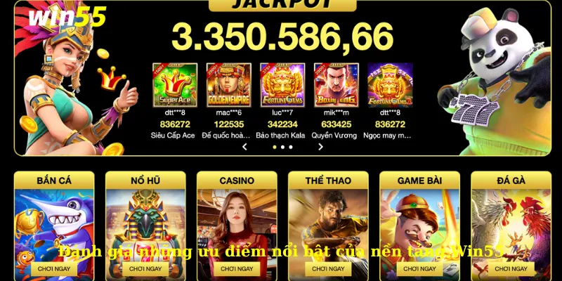 Đa dạng game cược với Win55