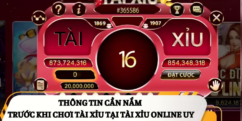 Thông tin cần nắm trước khi chơi tài xỉu tại Tài xỉu online uy tín
