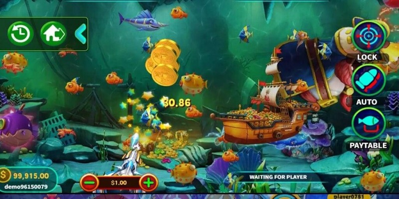 Giao diện bản game bắn cá tại DEBET được thiết kế bắt mắt
