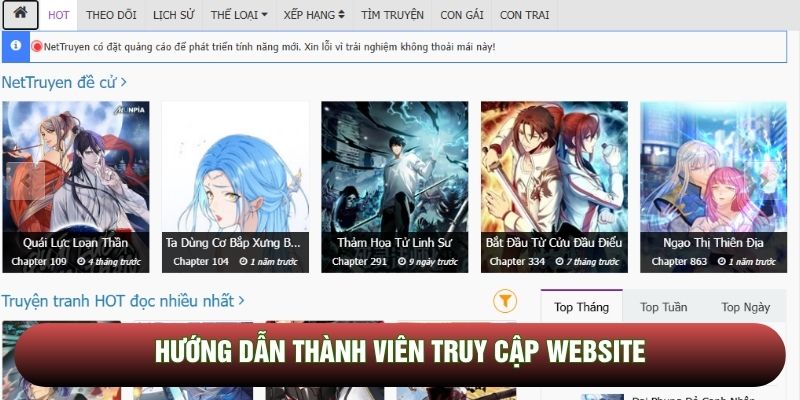 Hướng dẫn thành viên truy cập website