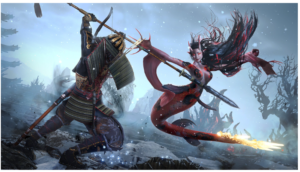 Minh họa phong cách chiến đấu đặc trưng của game Soulslike